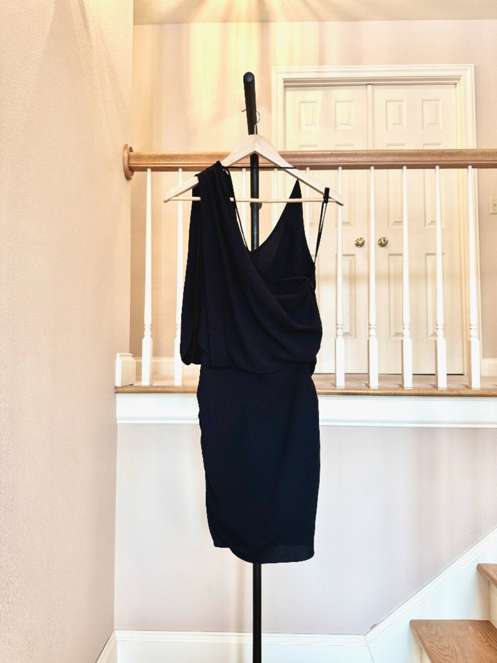 Haute Hippie | One Shoulder Draped Black Cocktail Dress | NWT | SMALL | $395 MSR